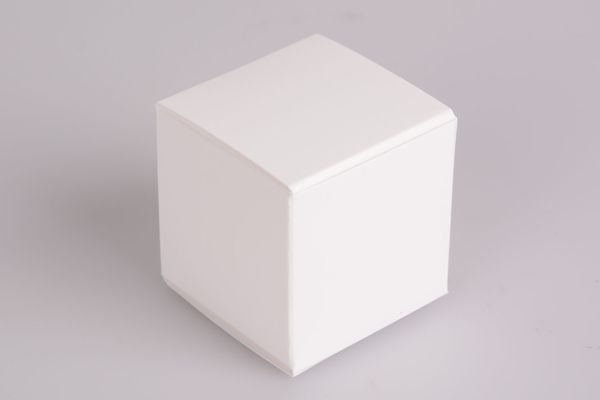 Pralinen- | Geschenk-Schachtel Würfel weiß 1-er (100 Stk)