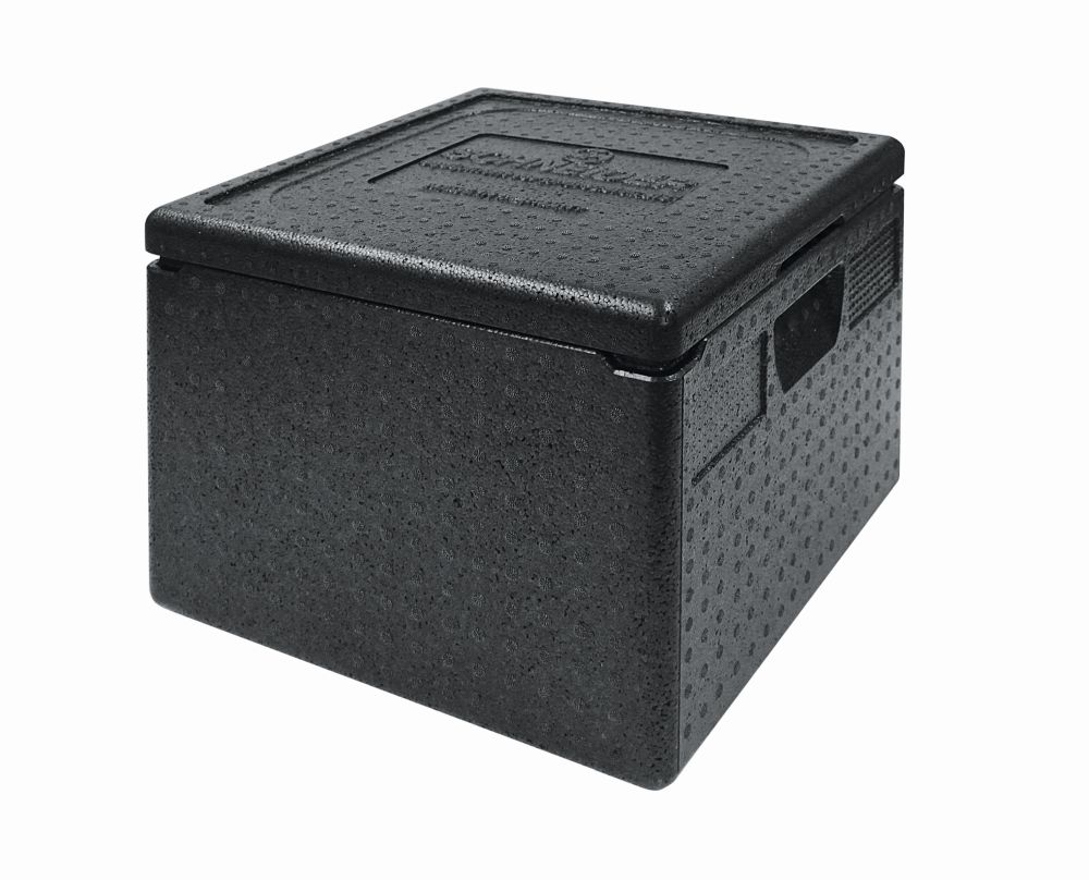  @ Thermo-Transportbox für Torten-/ Pizza, quadratisch, 32 ltr, Innen:35x35x26,5cm, Außen:41x41x33cm